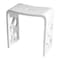 Alfi Brand Designer White Matte Solid Surface Resin Bathroom / Shower Stool ABST88 - alternate 10